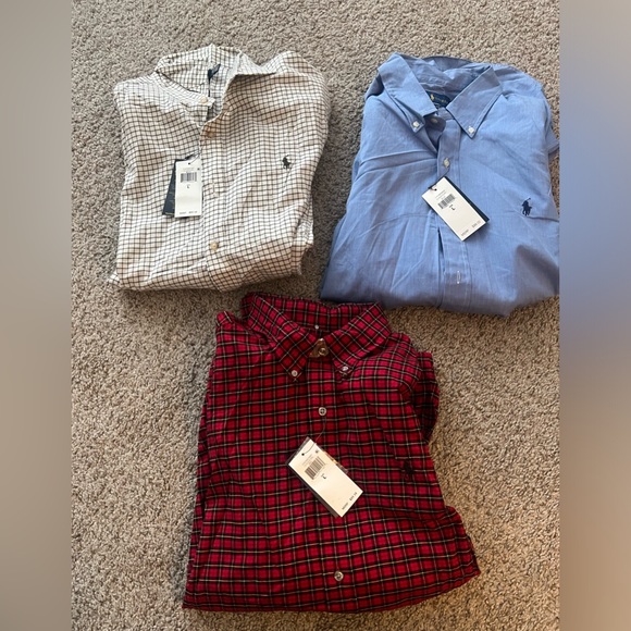 3 button up large polo dress shirts
